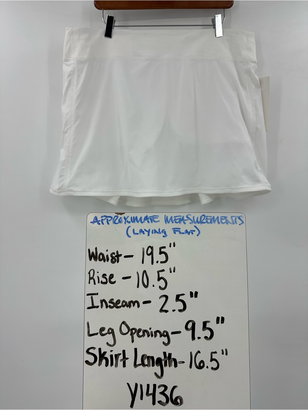 NWT lululemon athletica White Pace Rival Extra Long Performance Skort - Picture 15 of 16